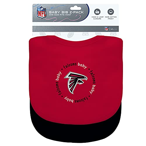 MasterPieces Baby Fanatic NFL Atlanta Falcons 2-Pack Bibs, One Size, Team Color - 757 Sports Collectibles