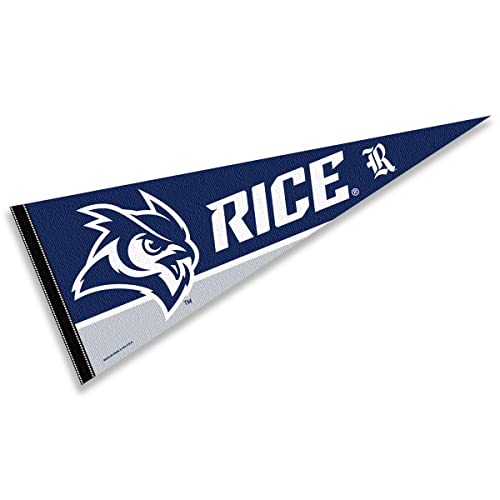 College Flags & Banners Co. Rice Owls Pennant Full Size Felt - 757 Sports Collectibles