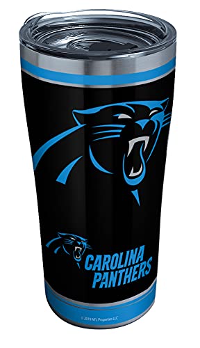 Tervis Triple Walled NFL Carolina Panthers Insulated Tumbler Cup Keeps Drinks Cold & Hot, 20oz - Stainless Steel, Touchdown - 757 Sports Collectibles