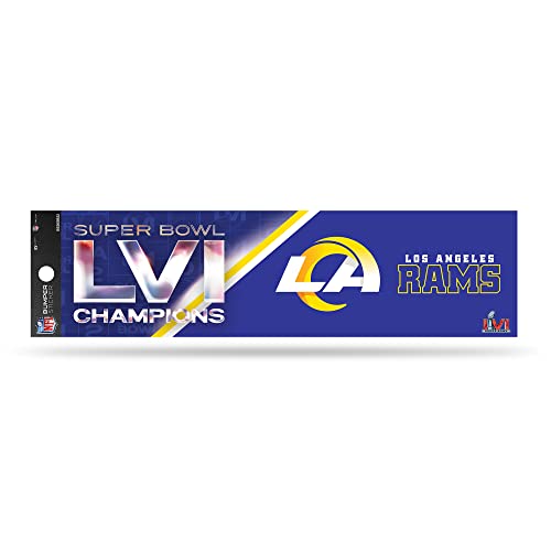 Rico Industries NFL 2022 Super Bowl LVI Champions Los Angeles Rams Bumper Sticker - 757 Sports Collectibles