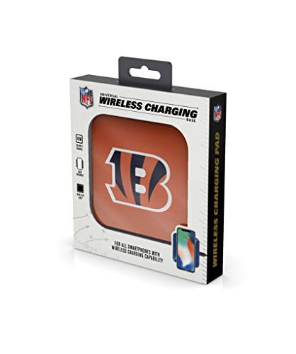 NFL Cincinnati Bengals Wireless Charging Pad, White - 757 Sports Collectibles