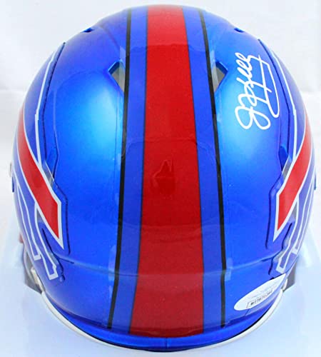 Jim Kelly Autographed Buffalo Bills Flash Speed Mini Helmet - JSA W White - 757 Sports Collectibles