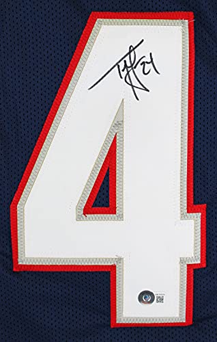 Ty Law Authentic Signed Navy Blue Pro Style Jersey Autographed BAS Witnessed - 757 Sports Collectibles