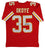 Christian Okoye Authentic Signed Red Pro Style Jersey Autographed JSA Witness - 757 Sports Collectibles