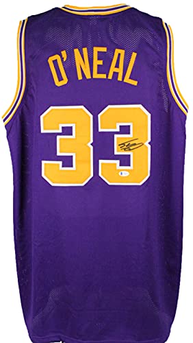 Shaquille O'Neal Autographed Purple College Style Jersey - Beckett W Auth L3 - 757 Sports Collectibles