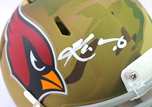 Kyler Murray Autographed Cardinals Camo Mini Helmet - Beckett Witness White - 757 Sports Collectibles