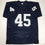 Autographed/Signed Rudy Ruettiger Notre Dame Blue Stat College Football Jersey JSA COA - 757 Sports Collectibles