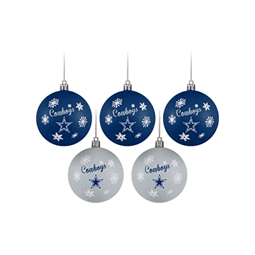 FOCO Dallas Cowboys NFL 5 Pack Shatterproof Ball Ornament Set - 757 Sports Collectibles