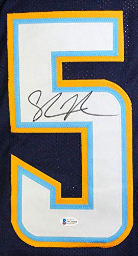 Shawne Merriman Autographed Blue Pro Style Jersey - Beckett W Auth - 757 Sports Collectibles