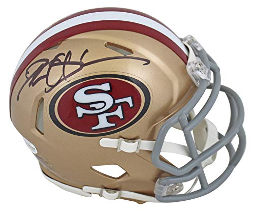 49ers Deion Sanders Authentic Signed Speed Mini Helmet Autographed BAS Witnessed - 757 Sports Collectibles