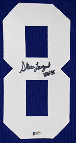 Seahawks Steve Largent"HOF 95" Authentic Signed Blue Jersey BAS Witnessed - 757 Sports Collectibles