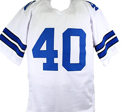 Bill Bates Autographed White Pro Style Jersey -Beckett Auth Silver - 757 Sports Collectibles