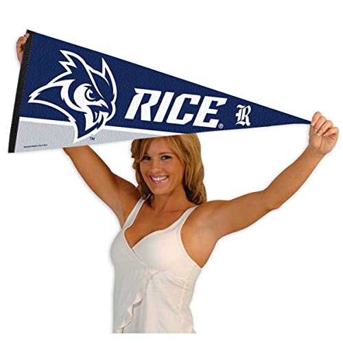 College Flags & Banners Co. Rice Owls Pennant Full Size Felt - 757 Sports Collectibles