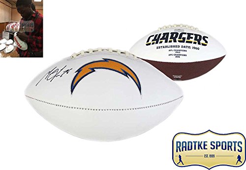 Melvin Gordon Autographed/Signed Los Angeles Chargers Embroidered NFL Football