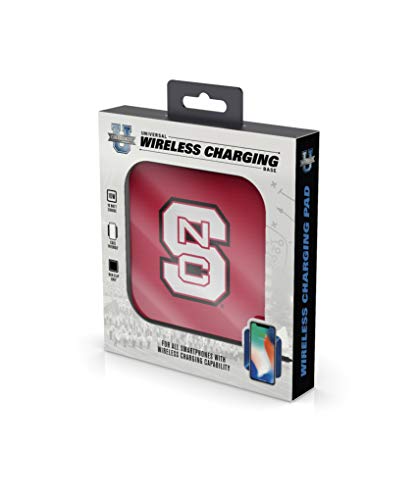 NCAA North Carolina State Wolfpack Wireless Charging Pad, White - 757 Sports Collectibles