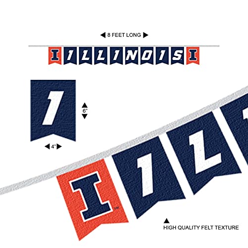 Illinois Fighting Illini Banner String Pennant Flags - 757 Sports Collectibles