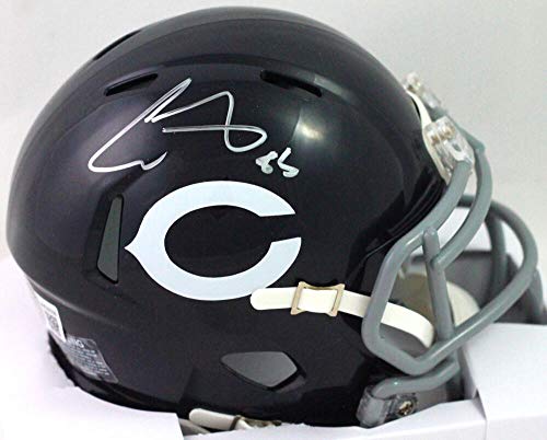 Cole Kmet Autographed Chicago Bears Speed 60s TB Mini Helmet- Beckett W Silver - 757 Sports Collectibles