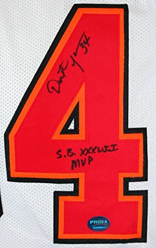 Dexter Jackson Autographed White Pro Style Jersey w/SB MVP-Prova Auth Black - 757 Sports Collectibles