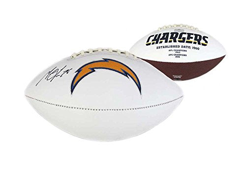 Melvin Gordon Autographed/Signed Los Angeles Chargers Embroidered NFL Football - 757 Sports Collectibles