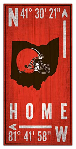 Fan Creations NFL Cleveland Browns Unisex Cleveland Browns Coordinate Sign, Team Color, 6 x 12 - 757 Sports Collectibles