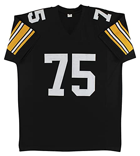 Joe Greene"HOF 87" Authentic Signed Black Pro Style Jersey BAS Witnessed - 757 Sports Collectibles