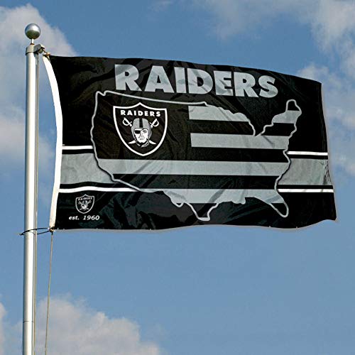 WinCraft Las Vegas Raiders Nation USA American Country 3x5 Flag - 757 Sports Collectibles