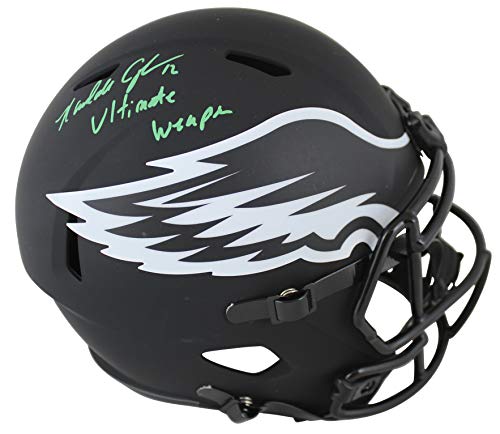 Eagles Randall Cunningham"Ult. Weapon" Signed Eclipse F/S Speed Rep Helmet BAS - 757 Sports Collectibles
