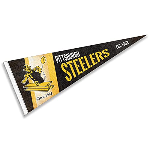 WinCraft Pittsburgh Steelers Throwback Vintage Retro Pennant Flag - 757 Sports Collectibles