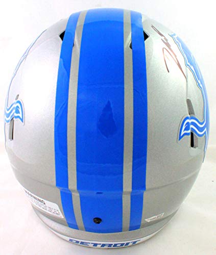 D'Andre Swift Autographed Lions Full Size Speed Helmet - Fanatics Auth Black - 757 Sports Collectibles