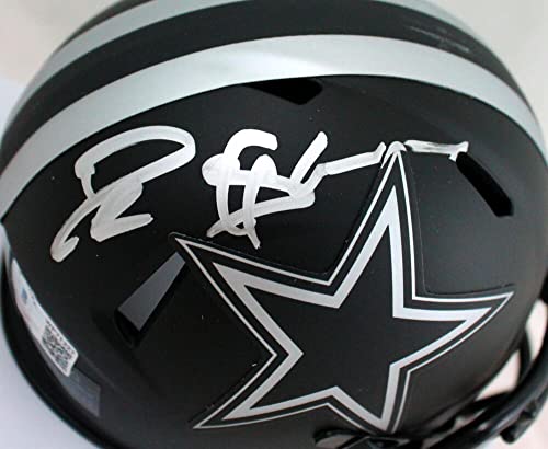 Deion Sanders Autographed Dallas Cowboys Eclipse Speed Mini Helmet-Beckett W Hologram Silver - 757 Sports Collectibles