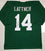 Johnny Lattner Autographed Green Jersey- JSA Authenticated