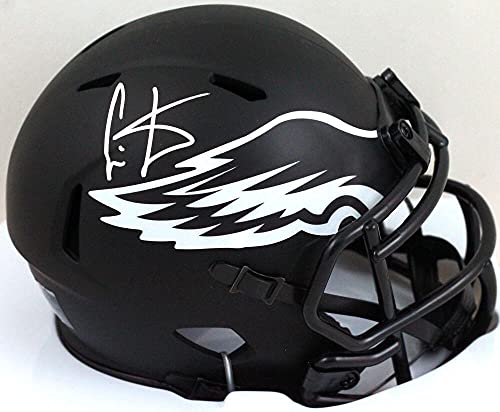 Cris Carter Autographed Eagles Eclipse Speed Mini Helmet- JSA W Silver - 757 Sports Collectibles