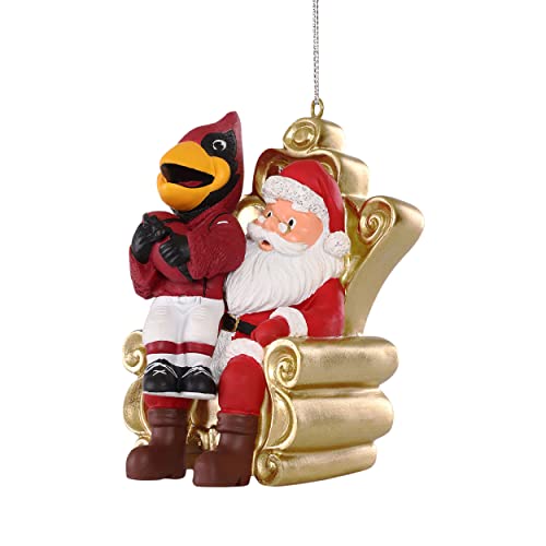 FOCO Arizona Cardinals NFL Mascot On Santa's Lap Ornament - Big Red - 757 Sports Collectibles