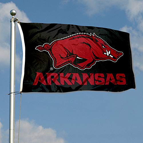 College Flags & Banners Co. Arkansas Razorbacks Black Flag - 757 Sports Collectibles