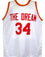 Hakeem Olajuwon Autographed White Jersey- JSA Witnessed Black - 757 Sports Collectibles