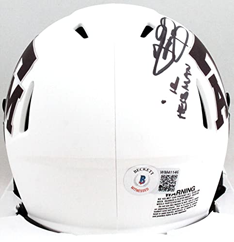 Johnny Manziel Autographed TX A&M Lunar Speed Mini Helmet w/Heisman- Beckett W Black - 757 Sports Collectibles