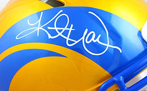 Kurt Warner Autographed Rams Flash Speed Authentic F/S Helmet-Beckett W Hologram White - 757 Sports Collectibles