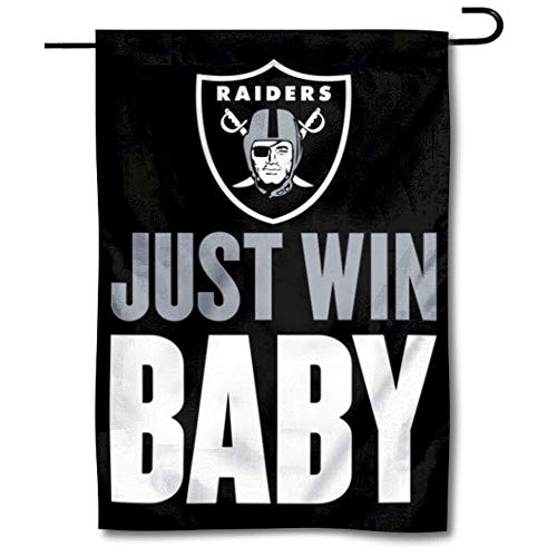 Las Vegas Raiders Just Win Baby Yard Garden Banner Flag - 757 Sports Collectibles