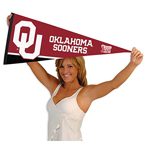 College Flags & Banners Co. Oklahoma Sooners Pennant Full Size Felt - 757 Sports Collectibles