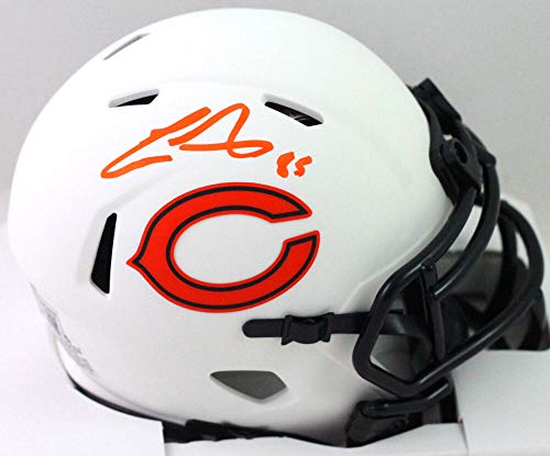 Cole Kmet Autographed Chicago Bears Lunar Speed Mini Helmet- Beckett W Orange - 757 Sports Collectibles