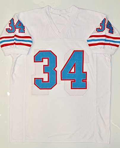 Earl Campbell Autographed White Pro Style Jersey With HOF- JSA Witnessed Auth - 757 Sports Collectibles