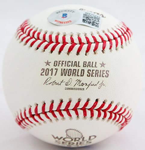 Alex Bregman Autographed Rawlings OML 2017 WS Baseball- Beckett W Hologram Blue - 757 Sports Collectibles