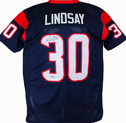 Phillip Lindsay Autographed Blue Pro Style Jersey-Beckett W Hologram - 757 Sports Collectibles