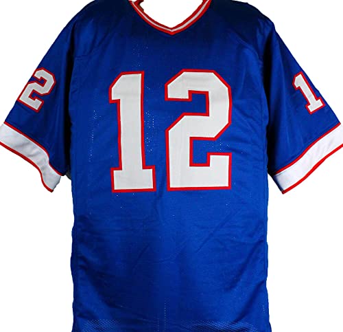 Jim Kelly Autographed Blue Pro Style Jersey-Beckett W Hologram Black - 757 Sports Collectibles