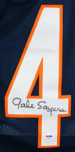 Gale Sayers Autographed Blue Pro Style Jersey-PSA/DNA Auth 4 - 757 Sports Collectibles