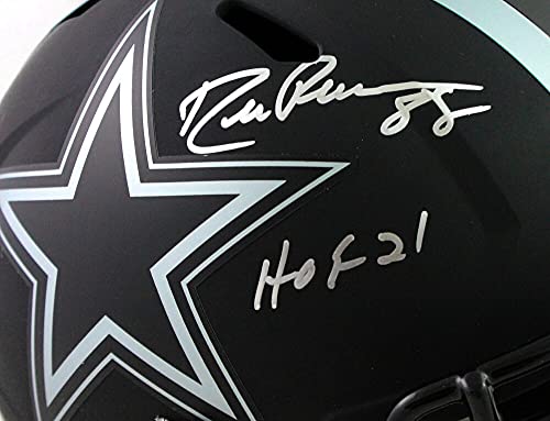 Drew Pearson Autographed Cowboys Eclipse Speed F/S Helmet w/HOF- Beckett W Sil - 757 Sports Collectibles