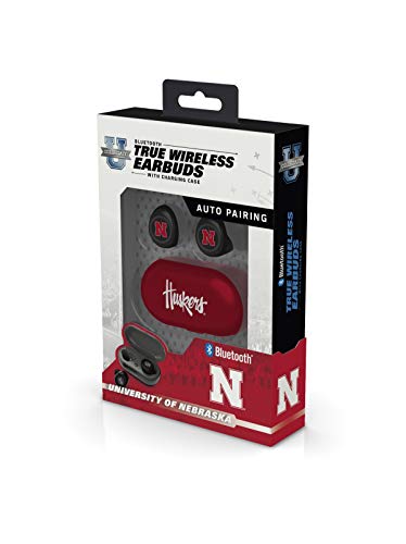 NCAA Nebraska Cornhuskers True Wireless Earbuds, Team Color - 757 Sports Collectibles