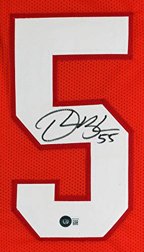 Derrick Brooks Authentic Signed Orange Throwback Pro Style Jersey BAS Witnessed - 757 Sports Collectibles