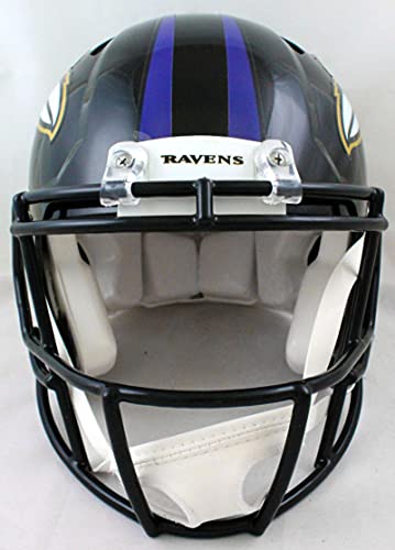 Joe Flacco/Ray Lewis Signed Ravens Speed Authentic F/S Helmet w/SB MVP- JSA W/Beckett W Holo Silver - 757 Sports Collectibles