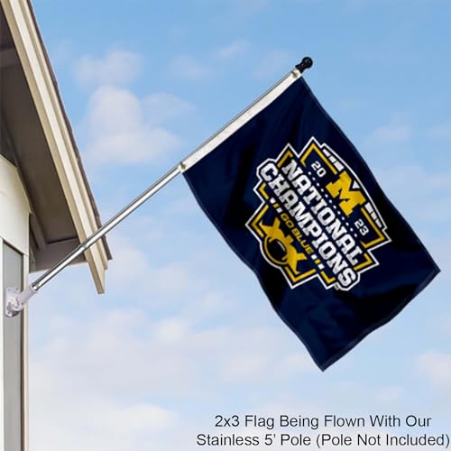 Michigan Team University Wolverines College Football 2023 National Champions 2x3 Foot Flag - 757 Sports Collectibles